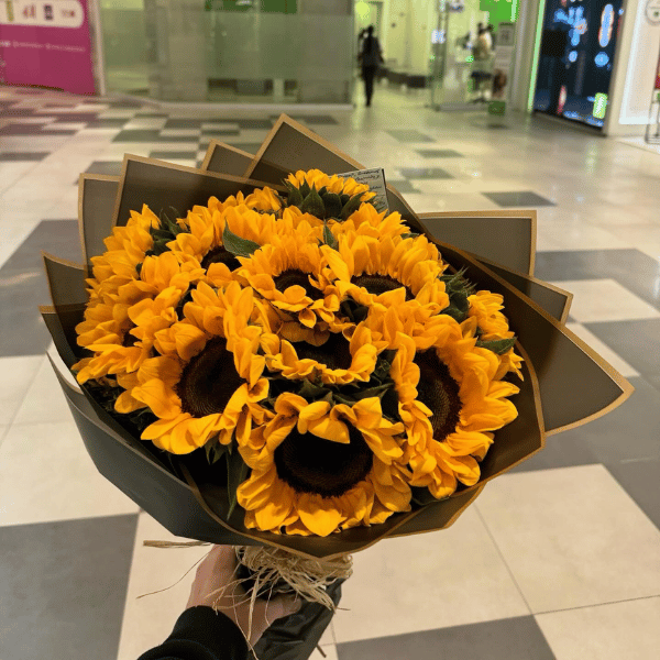15 girasoles en ramo