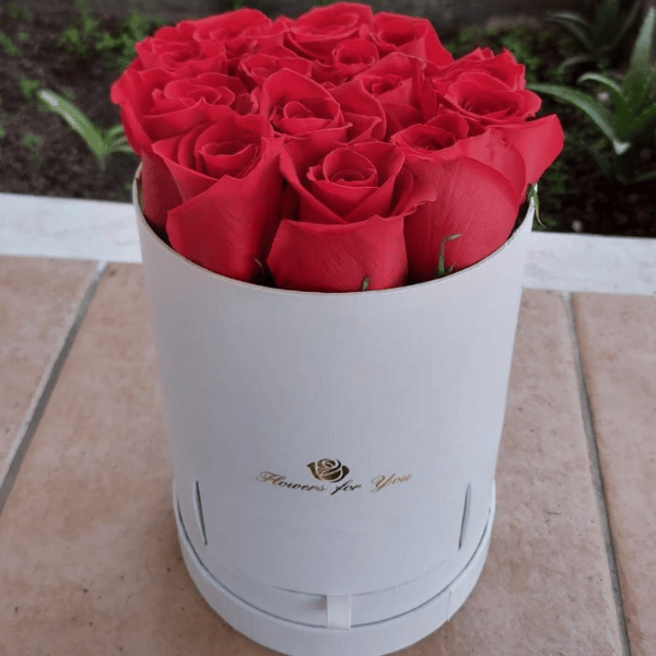 Bombonera de rosas