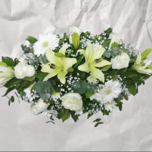 Cojin floral blanco