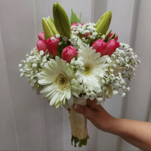 Ramo de novia mix de tulipanes y Gerberas
