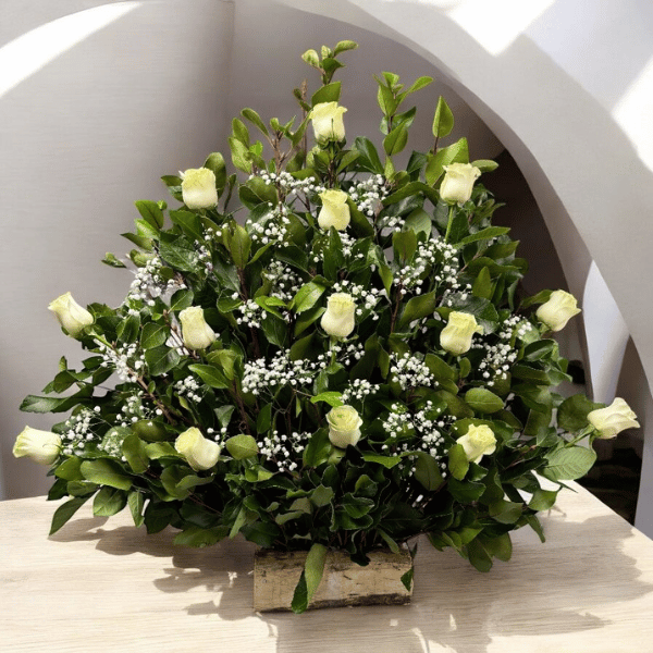 Arreglo floral pie de urna