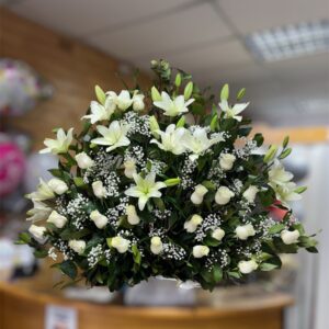 Arreglo floral blanco gigante XXXL