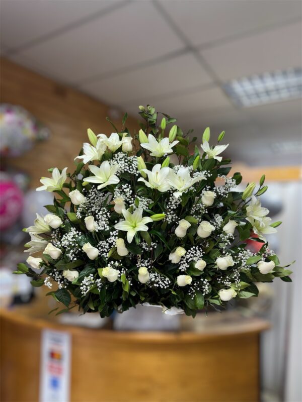 Arreglo floral blanco gigante XXXL