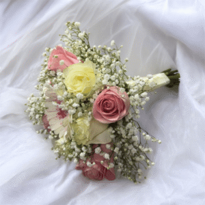 Ramo de novia de rosas y Gerberas