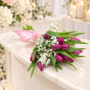 Ramo de novia de 15 tulipanes